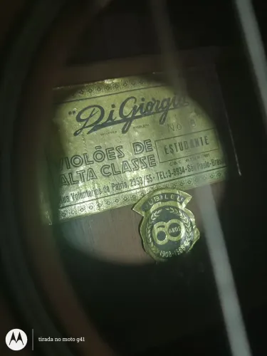 Violão Di Giorgio Selo Dourado Década de 60