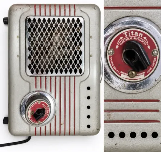 Aquecedor Elétrico Titan Vintage Em Metal