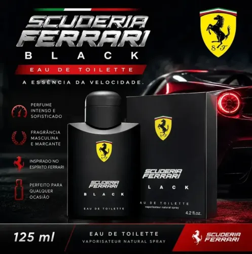 PROMOÇÃO: Perfume Ferrari Black Original Lacrado