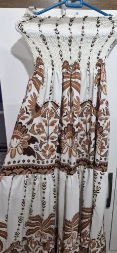 Vestido longo florido tamanho único