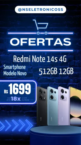 Note 14s 4G 512/12- Lacrado Entregamos Grátis 