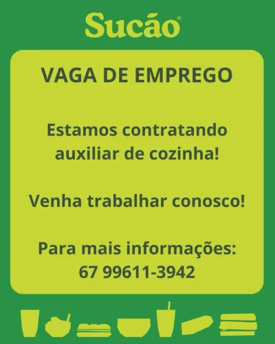 VAGA DE EMPREGO SUCÃO!!