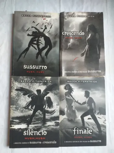 4 livros da série Hush, Hush ? Sussurro, Crescendo, Silêncio e Finale