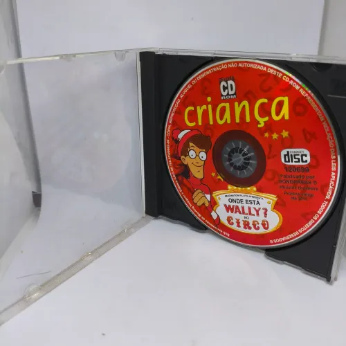 CD-ROM Onde Está Wally no Circo Revista Criança PC Retrô