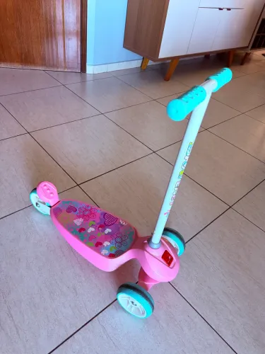 Patinete Infantil Bandeirante 3 Rodas Rosa - Excelente Est