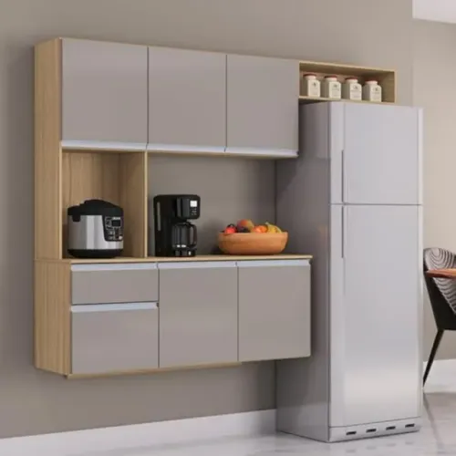 Cozinha Compacta Mel 1.80 5 Portas 1 Gaveta  Dividimos Em Até 10x Sem Juros
