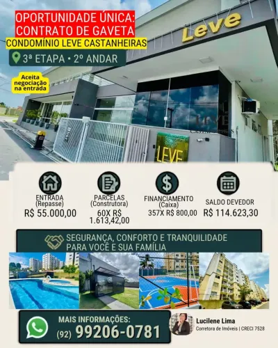 CONTRATO DE GAVETA LEVE CASTANHEIRAS 2 quartos