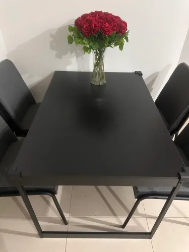 Mesa preta industrial 120x80