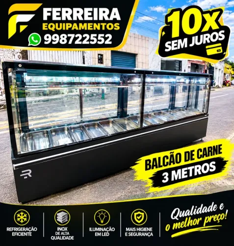 Balcão de carne refrimate novos varios tamanhos pronta entrega
