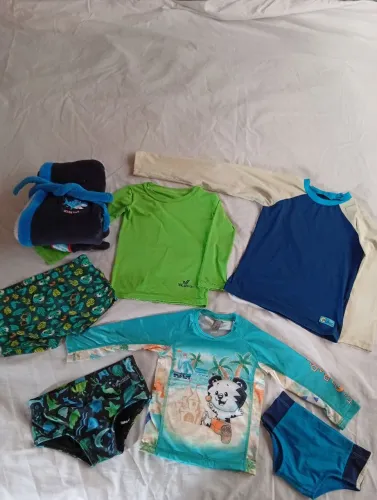 Kit de roupa de praia para meninos de 1 a 4 anos