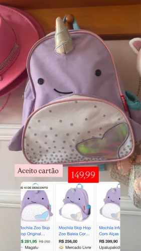 Mochila infantil da marca skip hoop super nova