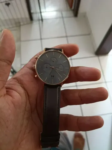 Relógio Masculino MVMT Legacy Slim Chrono Rose Gold - Pulseira de Couro Original