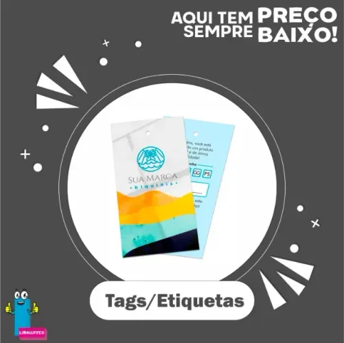 Tags e etiquetas que valorizam sua marca! Preço bom e alta qualidade!