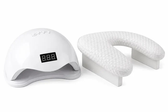 Cabine LED/UV SUN + Apoio de Braço para Manicure - Kit Completo ?