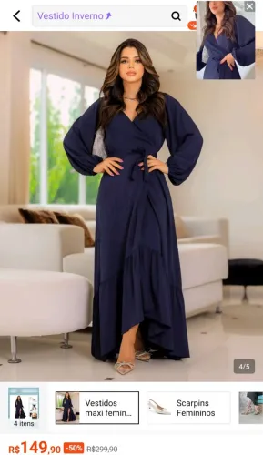 Vestido Azul Marinho Elegante ? GG