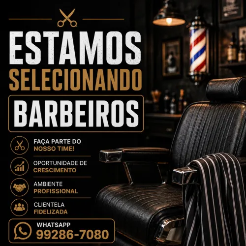Estamos selecionando barbeiros com experiência!