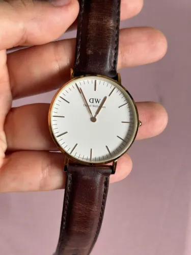 Relógio Daniel Wellington Original Classic Bristol Rose Gold Couro Marrom