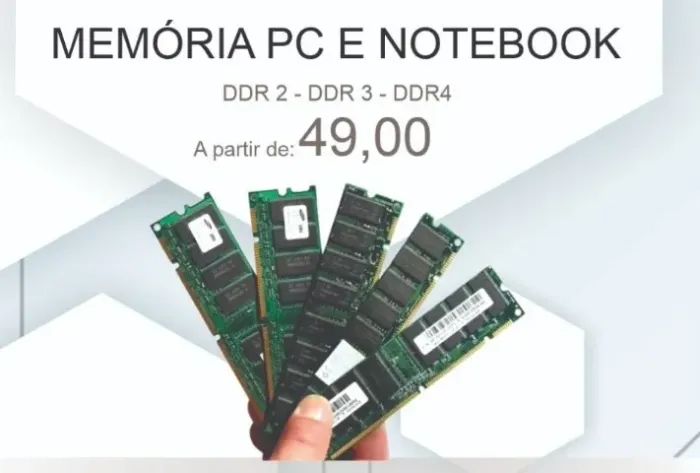 MEMÓRIAS PARA PC E NOTEBOOK