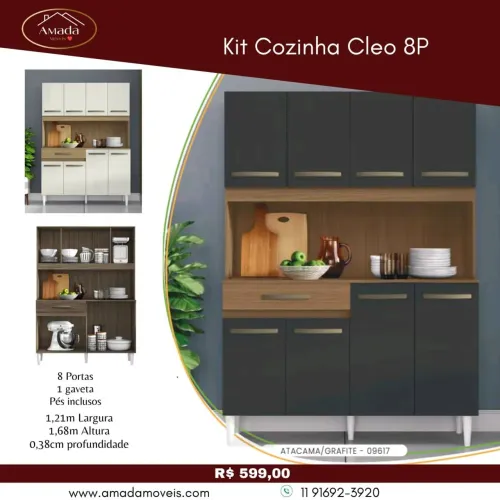 Kit cozinha Cleo 8P - à pronta entrega