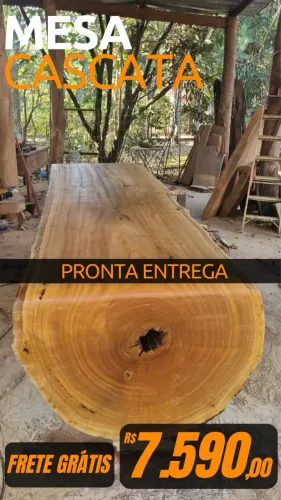 Mesa cascata rústica 