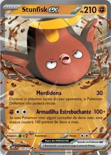 Stunfisk ex (114/217) Carta Pokémon Heróis Excelsos