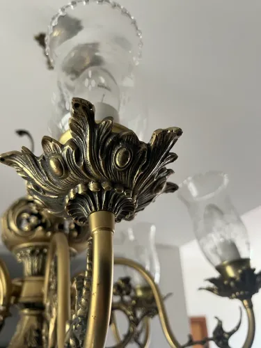 Lustre de Bronze com 12 Braços Natalino Tomasi