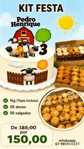Kit Festa ( salgados, doces e bolo)