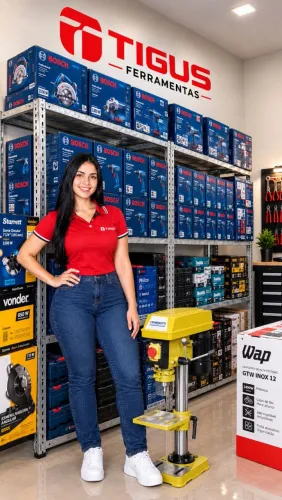 Furadeira de bancada Menegotti 350w profissional loja oficial entrego