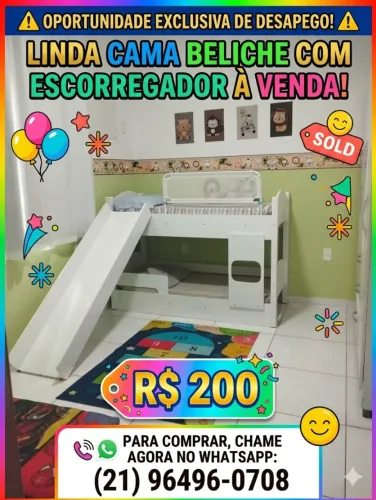 Cama com escorregador 