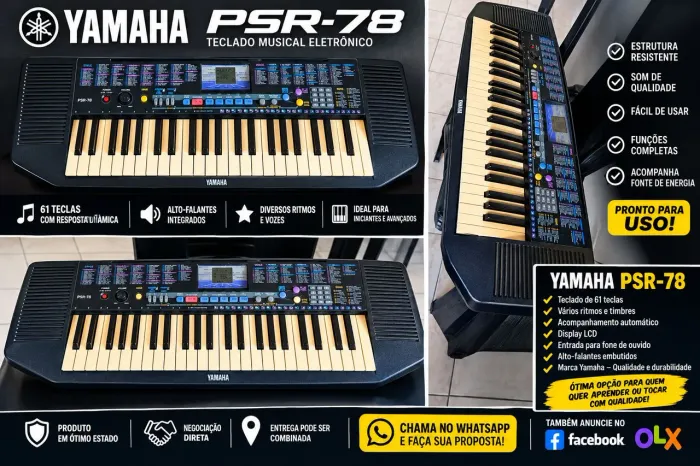 VENDO YAMAHA PSR-78 ? R$ 700,00 ?