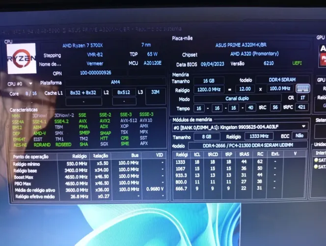 Ryzen 7 5700X - 4625MHz