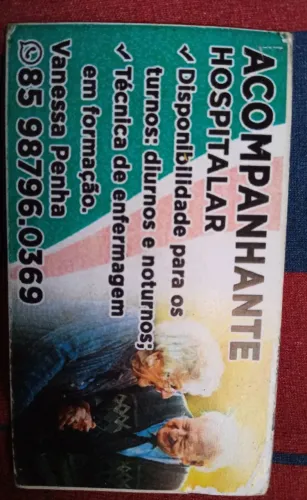 Acompanhante hospitalar, domicílio e foguista 