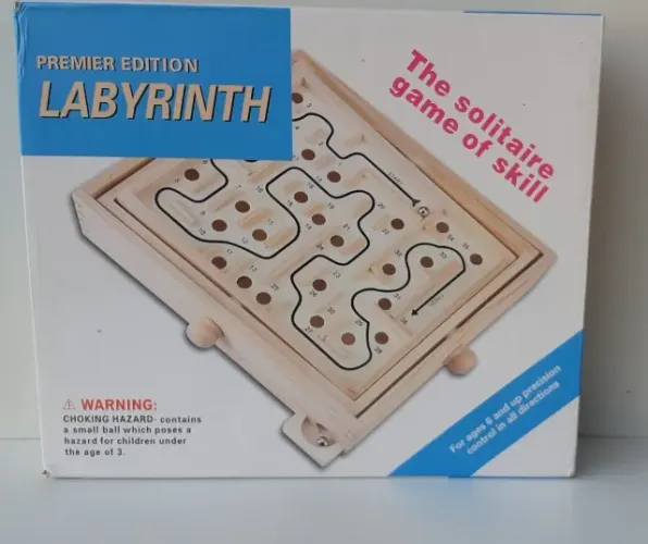Jogo Labirinto de Madeira Labyrinth Wooden Toys