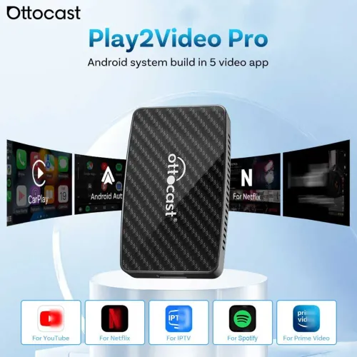 Adaptador Multimídia Ottocast Play2Video Pro - Netflix, Youtube, Carplay e Android Auto