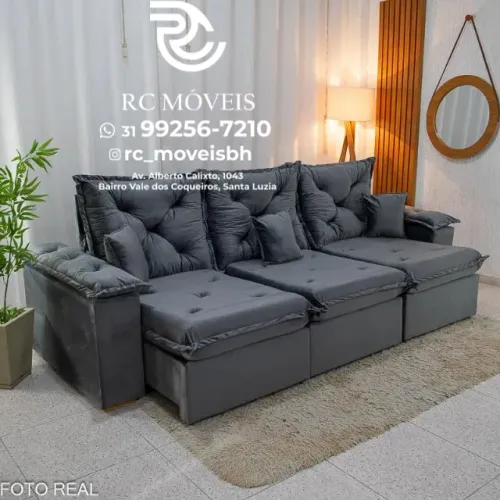 Sofá Retrátil e Reclinável Londres 3 Módulos 2,70m - Conforto Premium para sua Sala
