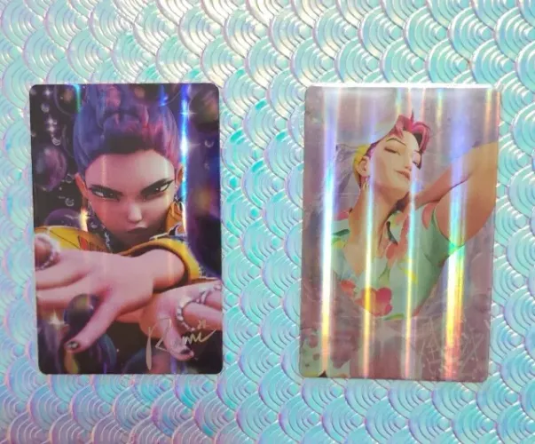 Cards guerreiras do kpop Rumi e saja boys Abby MC