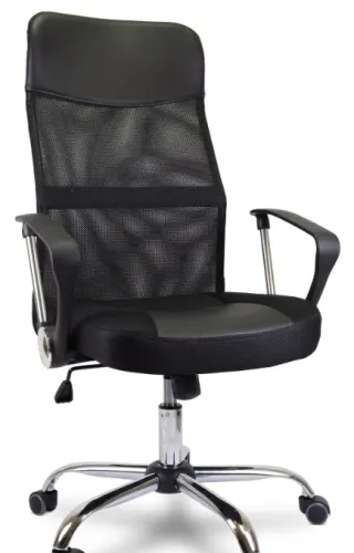 Cadeira de Escritório Flexy Leaf Preta, Base Giratória e Sistema Relax