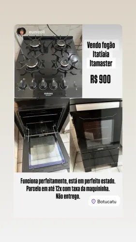 Venda de fogão 