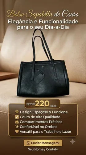 Bolsa de couro Sapatella