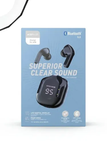 fone bluetooth 5.0 acefast cristal t6
