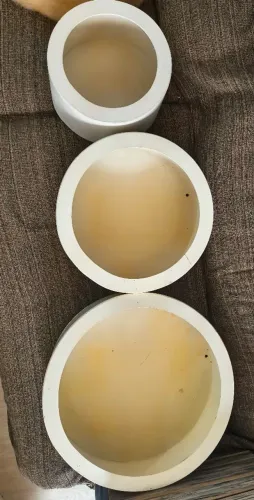 Trio de Nichos Redondos em MDF Branco
