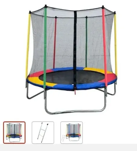 Cama Elástica Play & Fun Colorida 2,44x2,14m