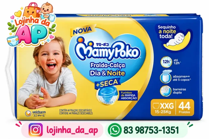 Fralda MamyPoko Dia e Noite XXG (short)