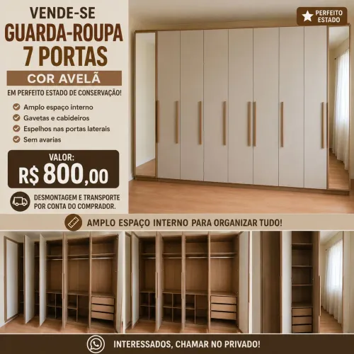 Guarda roupa 7 portas