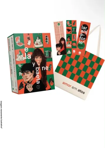Elayne Baeta Box Duologia Laranja-forte + Bolsa e Marcadores