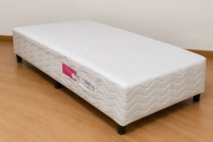 Cama de solteiro box com colchão Light D33 espuma Ortobom