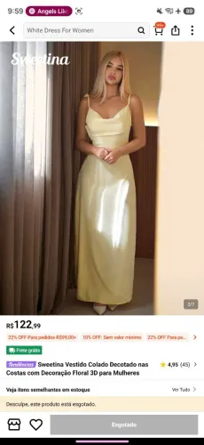 Vestido de festa, nunca usado