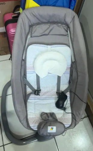 Mastela Cadeira De Descanso Infantil Techno Rosa Balanço Automático Timer E Música Criança