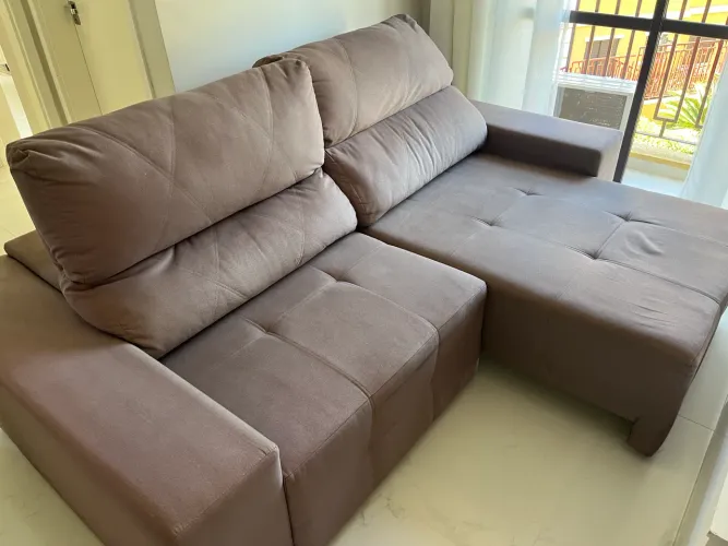 Sofá Retrátil e Reclinável, 2,34m Molas Ensacadas Cama inBox qualidade Jowanel
