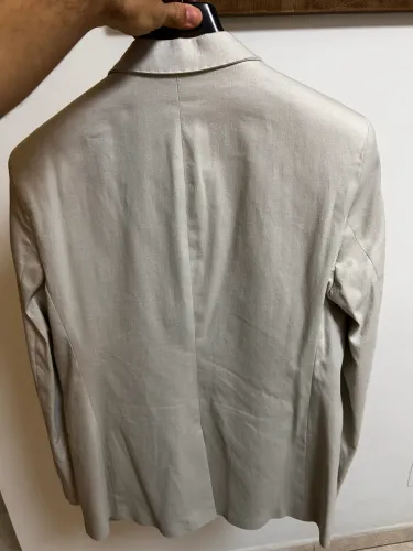 Blazer/Paletó Masculino de Alfaiataria Bege Claro - Tam. 48